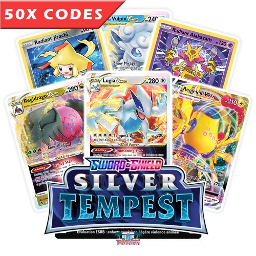 Silver Tempest 50x - PTCGO Codes Bulk