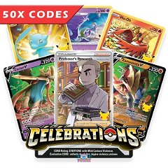Celebrations 50x - Pokemon TCG Live Codes Bulk