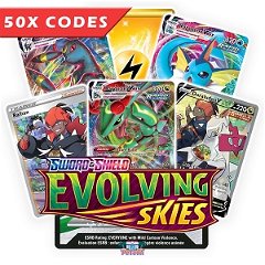 Evolving Skies 50x - Pokemon TCG Codes Online Bulk